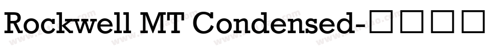 Rockwell MT Condensed字体转换